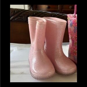 Sparkly Pink Rain Boots